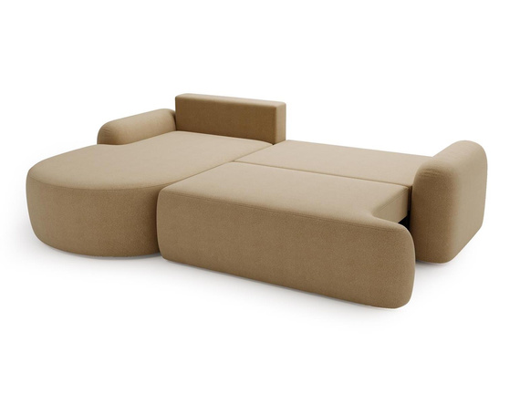 Modernes Ecksofa mit Schlaffunktion L Form OLIO Beige