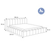 Designerbett elegant boucle Grau 160x200 CLARA
