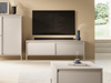 TV Schrank mit zwei Klappen und fronten gefräst JULO Beige
