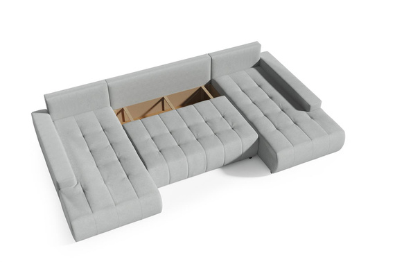 Großes Ecksofa in U-Form für Wohnzimmer MONA Beige