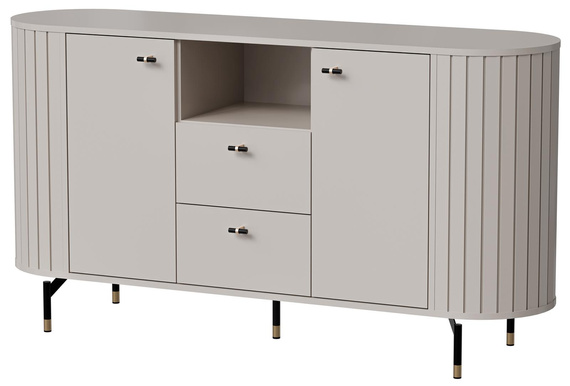 Kommode mit 2 Schubladen und zwei Türen MODERNO Kaschmir