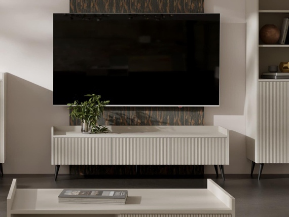 TV-Schrank mit Rillenfronten MODE Kaschmir