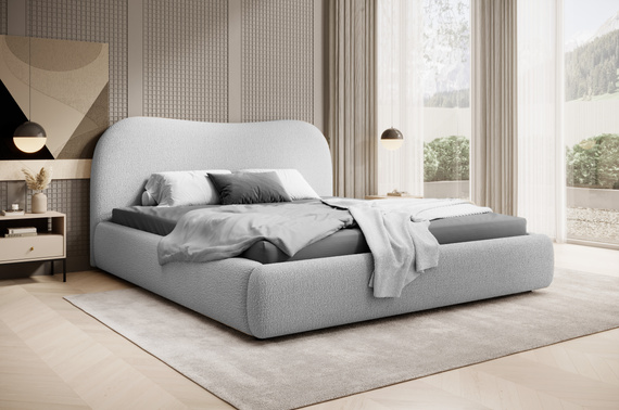 Boucle ROSI,  mit Bettkasten und Lattenrost