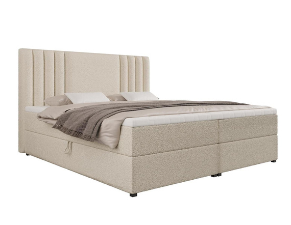 Hellbeige Elegant Kontinentalbett 140x200 SARA