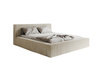 Bett cordstoff ASTA Doppelbett mit Kopfstütze Creme 160x200