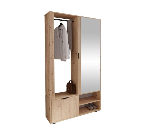 Garderoben-Set DECO mit Kleiderstange Artisan Eiche