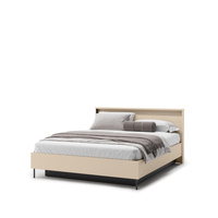 Stauraumbett mit LED-Beleuchtung FLORE Beige 160x200