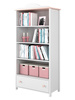 Regal für Mädchen LARA 85x42x171 cm weiß+rosa