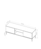 TV-Schrank klassisch Weiß 150 cm breit MENS