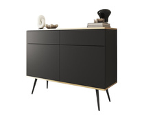 Schmale Kommode Modern POLO Schwarz
