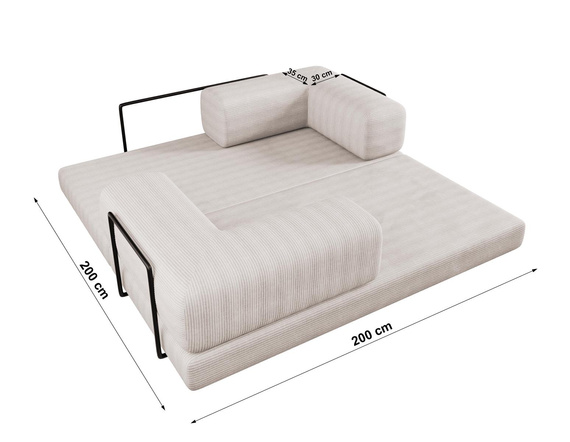 Modulares Sofa Design Cord Schlafsofa Orange LAMILO