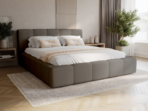 Polsterbett mit Lattenrost LARAS 200x200 Graphit