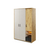 Kleiderschrank dreitürig mit LED-Beleuchtung BOB Artisan