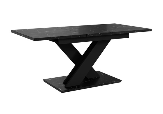Esszimmertisch ausziehbar 140-180 cm LOUIS SCHWARZ MARMOR