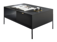 Kaffeetisch mit Schublade NOVA Schwarz