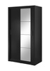 Schwebetürenschrank mit Spiegel ARTI 06 Schwarz