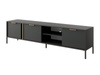 TV-Schrank mit golden Griffe NATALA Anthrazit