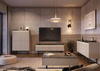 Kommode mit 3 Schubladen DENI Beige+Eiche Dunkel