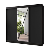 Garderobenschrank mit Spiegel TORET 200 Schwarz