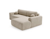 Design Ecksofa in modernem stil velvet hellbeige rechts AURA