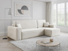  L-form Ecke mit universelle Ottomane TOKYO CREME