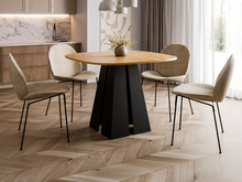 Moderner Esstisch Eiche craft + schwarz DAST