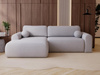 Design Ecksofa in modernem stil grau links AURA