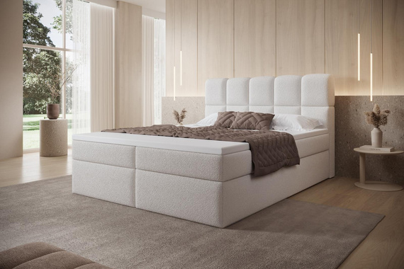 Schlafkomfort Boxspringbett 120x200 Weiß PUENTE