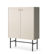 Hochkommode zwei Türen Beige DAVS