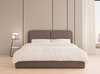 Modernes Braun Polsterbett mit Holzrahmen 160x200 LEA