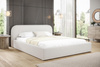 Minimalistisches Design Polsterbett 180x200 Weiß