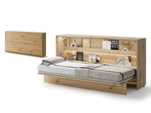Schrankbett für kleine Räume BED CONCEPT 90x200 Eiche Artisan