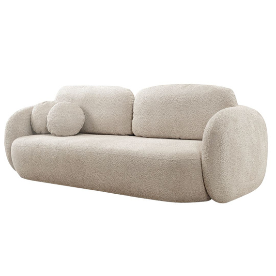 Schlafcouch mit runden Armlehnen Beige OLIO