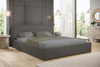Designer Doppelbett Polsterung 200x200 Graphit