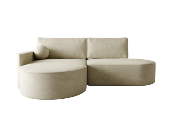 Modernes Ecksofa L Stilvoll und Bequem Creme MORENO