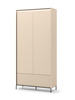 Garderoben-Set mit geriffelter Front BEIGE FLORE