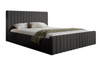 Doppelbett Bouclé mit Bettkasten 140x200 Graphit