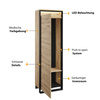 Kleiderschrank für den Flur LIMA Eiche Artisan/Schwarz