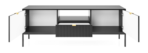 TV-Schrank mit Schublade und 2 Türen NANCY  Lowboard mit Lamellen