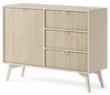 Kommode mit drei Schubladen GOLD Sandbeige 