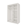Schwebetürenschrank mit Spiegel für Schlafzimmer VENTI Weiß