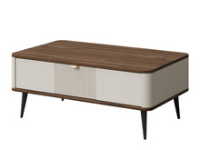 Couchtisch mit Schublade Kaschmir/Nussbaum LILIA