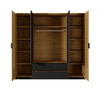 Kleiderschrank mit 2 Schubladen und Spiege STIK mit LED