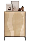 Modernes Hochkommode mit LED-Leuchten WAVE