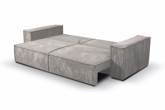 Schlafsofa mit Bettkasten und Cordstoff MONA Beige