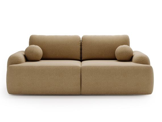 Designer Bouclé Schlafsofa Beige TEDI 