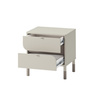  Nachttisch mit zwei Schubladen JUNA Beige