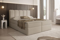 Modernes Doppelbett mit Bettkasten 140x200 Beige BELLO