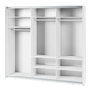Schwebetürenschrank mit Spiegel LAVIAS Weiß