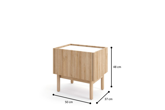 Nachtisch mit Schublade Scandi POP Eiche riviera